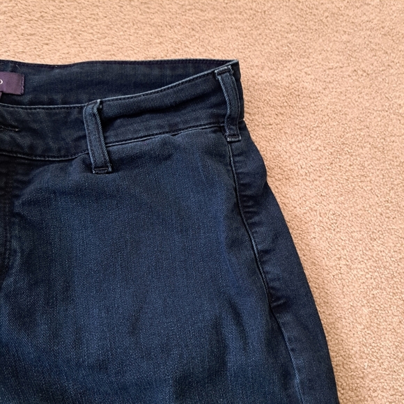 NYDJ Denim Teresa Trouser Jeans Womens Size 10 Blue Dark Wash Wide Leg - Picture 5 of 10